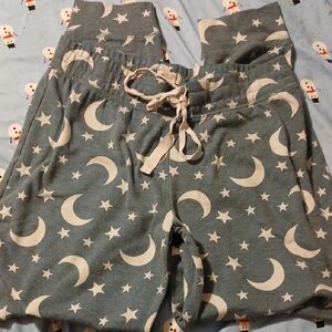 Cosmic Love womans Moon and Stars Pajama Pants M